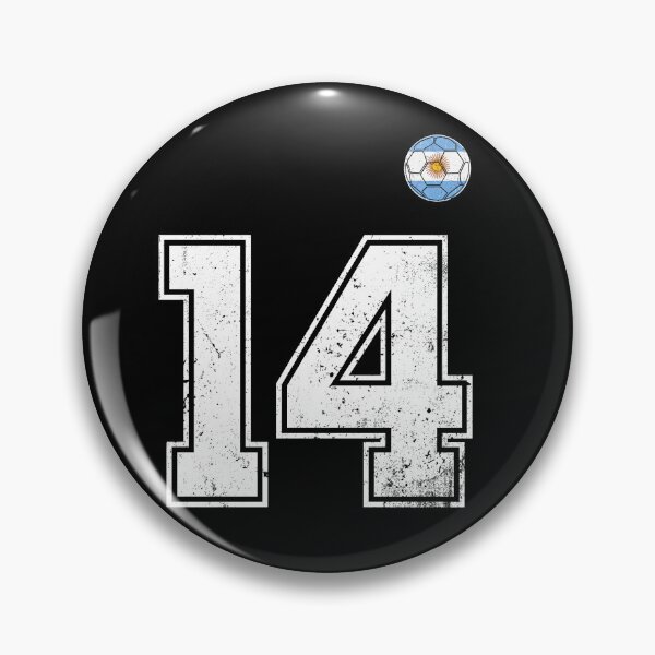 Item preview, Number 14 Argentina Flag Football Fan designed and sold by RoyesButler.