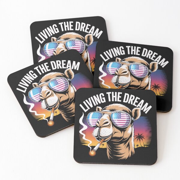 Item preview, Living The Dream Retro Camel Sunglasses designed and sold by IvoryArtDesign.