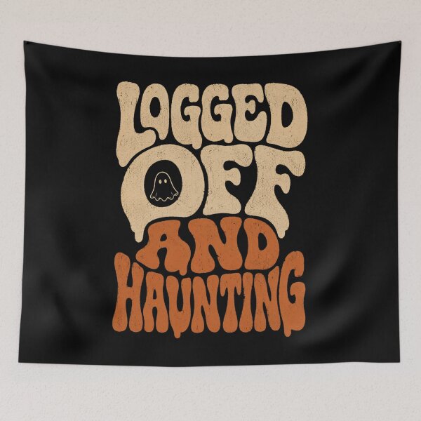 Item preview, Logged Off And Haunting Funny Retro Halloween Shirt designed and sold by PhylonBoxx.