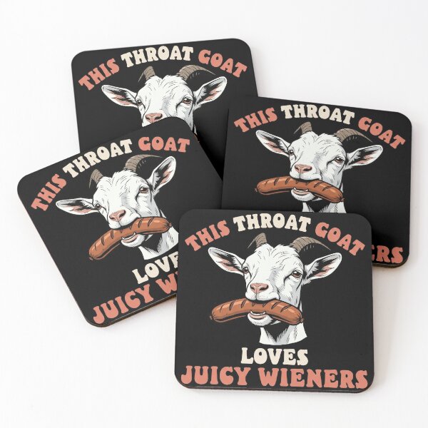 Item preview, This Throat Goat Loves Juicy Wieners Funny Retro designed and sold by Vermanartist.