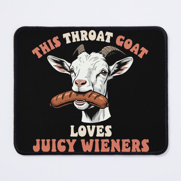Item preview, This Throat Goat Loves Juicy Wieners Funny Retro designed and sold by Vermanartist.