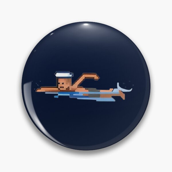 Item preview, Retro 8-Bit Pixel Art Swimmer Design designed and sold by moamaxshop.