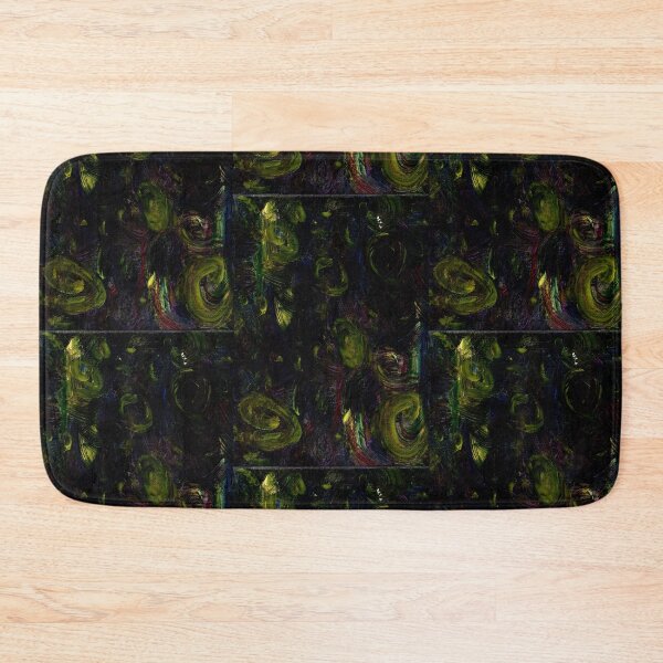 Item preview, Abstract art dark green, yellow, red, maroon designed and sold by Mamta Thakkar.