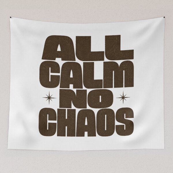 Item preview, All Calm No Chaos Retro Minimalist Christmas Holiday Shirt designed and sold by PhylonBoxx.