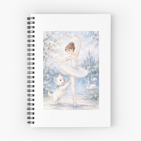 Item preview, Ballerina & Westie — Swan Lake | Anime Watercolor Illustration designed and sold by ballerinadogs.