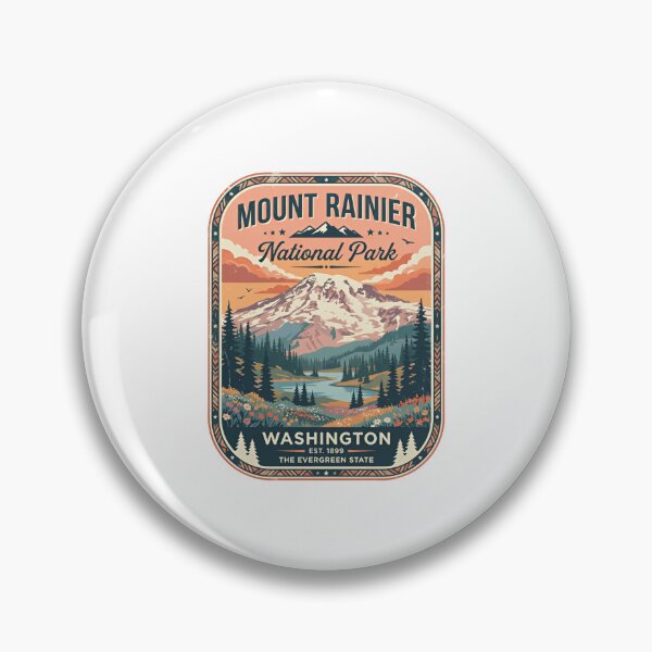 Item preview, Mount Rainier National Park Washington Est. 1899 The Evergreen State Travel Hiking Outdoors Enthusiast designed and sold by Simsimah26Parks.