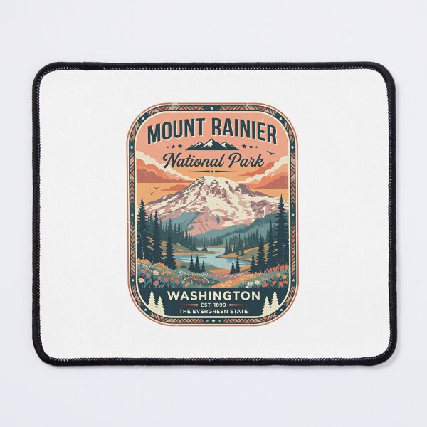 Item preview, Mount Rainier National Park Washington Est. 1899 The Evergreen State Travel Hiking Outdoors Enthusiast designed and sold by Simsimah26Parks.