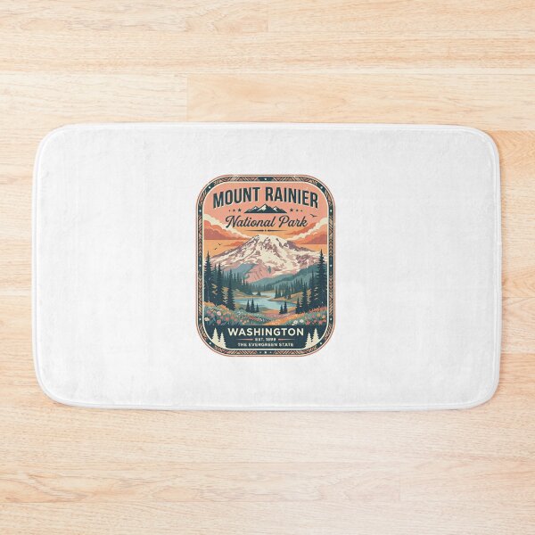 Item preview, Mount Rainier National Park Washington Est. 1899 The Evergreen State Travel Hiking Outdoors Enthusiast designed and sold by Simsimah26Parks.