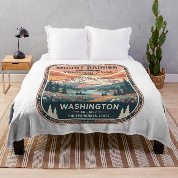 Item preview, Mount Rainier National Park Washington Est. 1899 The Evergreen State Travel Hiking Outdoors Enthusiast designed and sold by Simsimah26Parks.