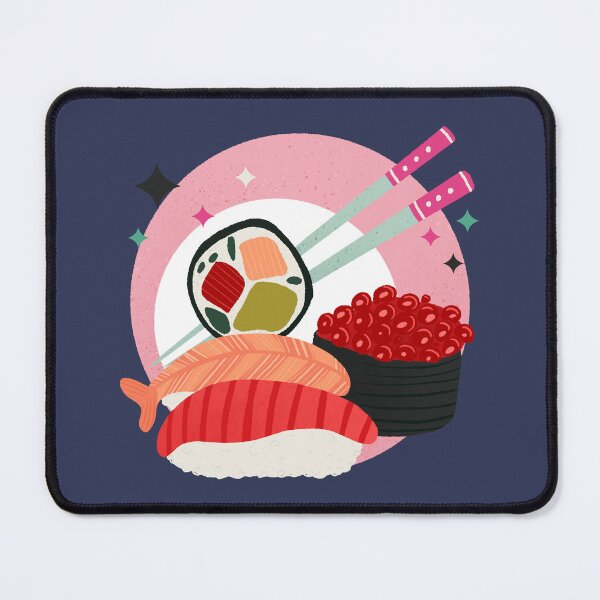 Item preview, Kawaii Retro Sushi Badge - Cute 80s Aesthetic Japanese Food designed and sold by Home Cyn Home.