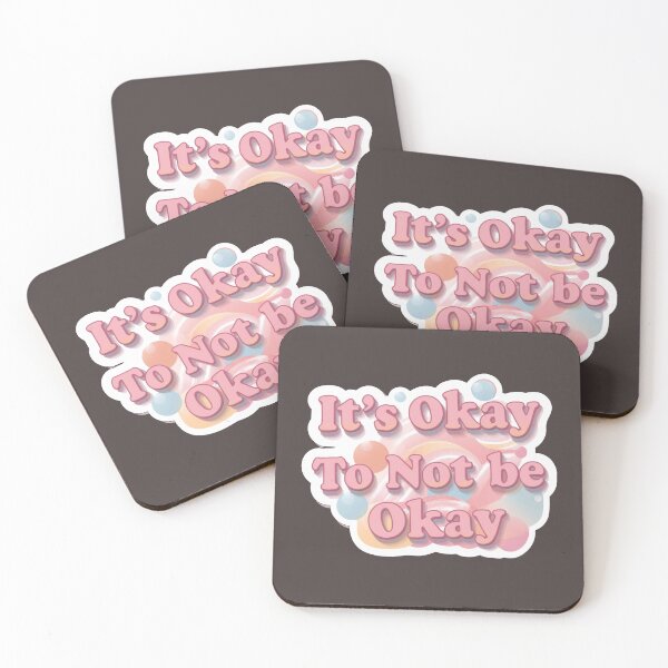 Item preview, It's Okay To Not Be Okay Mental Health Quote Pastel Pink Motivational Sticker Art designed and sold by Cosmic Zodiac Studio.