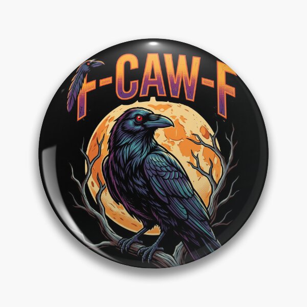 Item preview, Funny F-CAW-F Raven Crow Pun Vintage Comic Dark Humor designed and sold by Vermanartist.