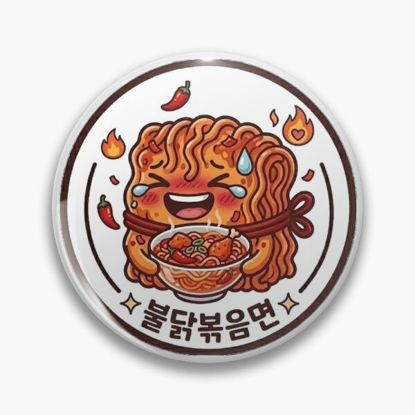 Item preview, Cute Buldak Fire Noodles Kawaii Korean Sticker designed and sold by Picks-J.
