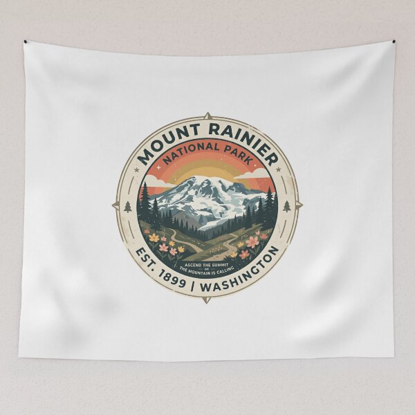 Item preview, Mount Rainier National Park Est. 1899 Washington Hiker Mountains Traveler designed and sold by Simsimah26Parks.