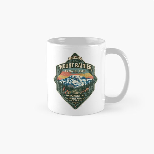Item preview, Mount Rainier National Park Washington State USA Adventure Awaits Est 1899 Elev 14411 Ft Mountain Hiking Travel designed and sold by Simsimah26Parks.