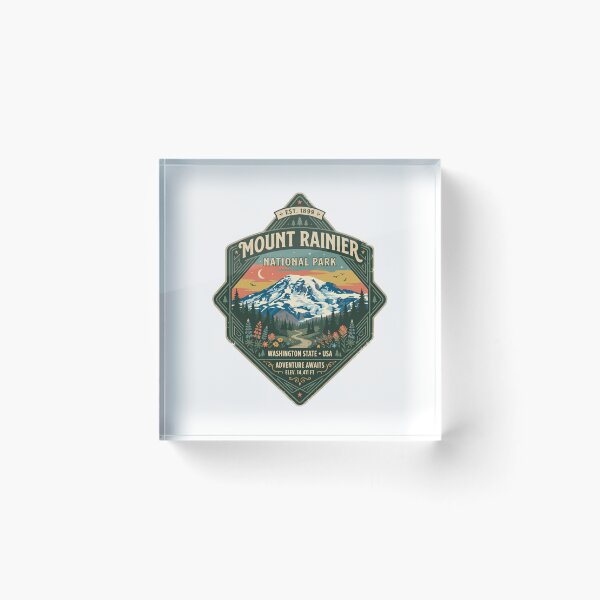 Item preview, Mount Rainier National Park Washington State USA Adventure Awaits Est 1899 Elev 14411 Ft Mountain Hiking Travel designed and sold by Simsimah26Parks.