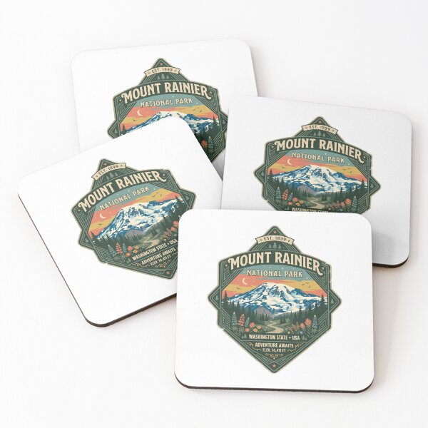 Item preview, Mount Rainier National Park Washington State USA Adventure Awaits Est 1899 Elev 14411 Ft Mountain Hiking Travel designed and sold by Simsimah26Parks.