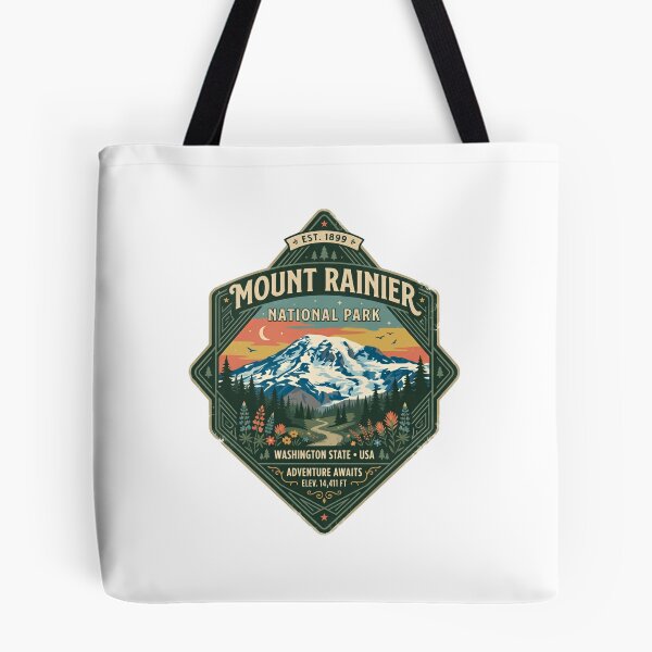 Item preview, Mount Rainier National Park Washington State USA Adventure Awaits Est 1899 Elev 14411 Ft Mountain Hiking Travel designed and sold by Simsimah26Parks.