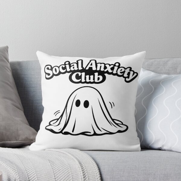 Item preview, Social Anxiety Club – Funny Introvert Ghost Retro Minimalist Design designed and sold by slikar.