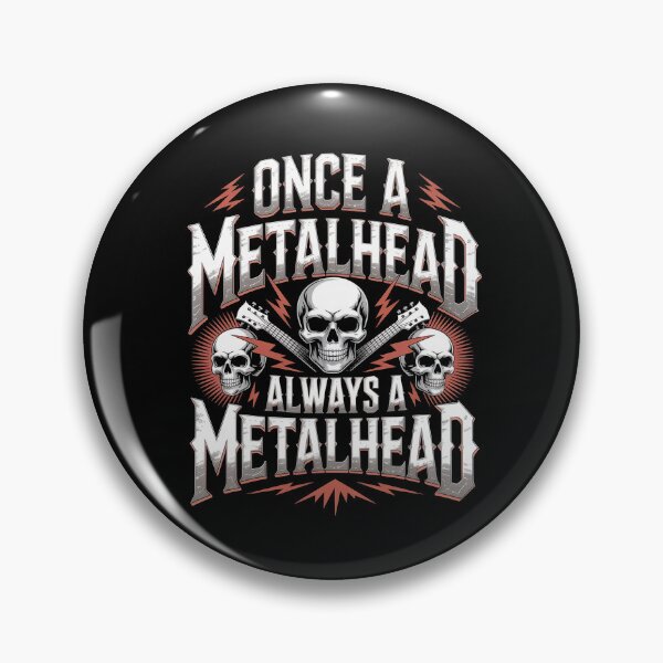 Artikelvorschau, Einmal Metalhead, immer Metalhead – Geschenk für Heavy-Metal-Fans mit Totenkopf entworfen und verkauft von Say It With Ink.