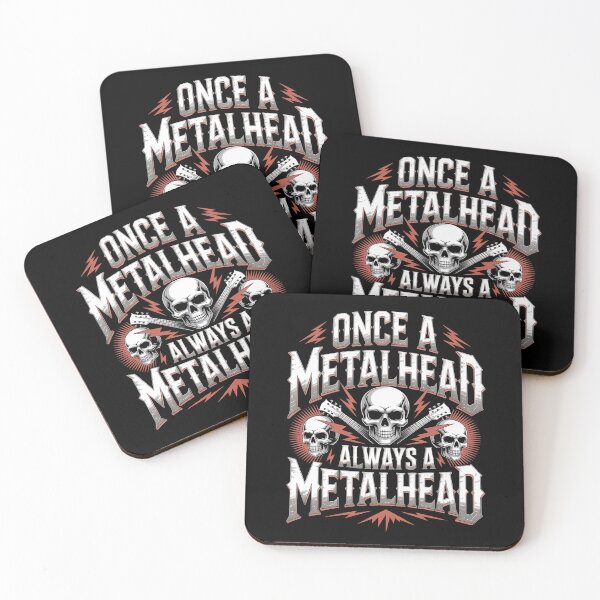 Item preview, Once a Metalhead Always a Metalhead Heavy Metal Fan Skull Gift designed and sold by Say It With Ink.