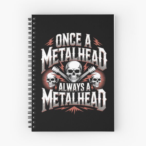 Item preview, Once a Metalhead Always a Metalhead Heavy Metal Fan Skull Gift designed and sold by Say It With Ink.