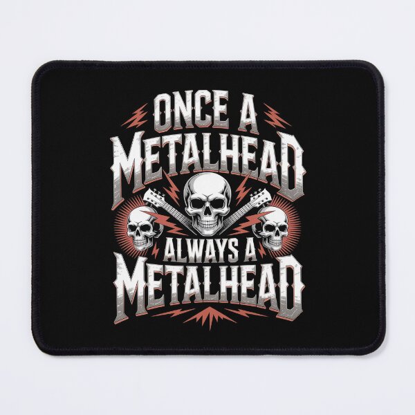 Item preview, Once a Metalhead Always a Metalhead Heavy Metal Fan Skull Gift designed and sold by Say It With Ink.