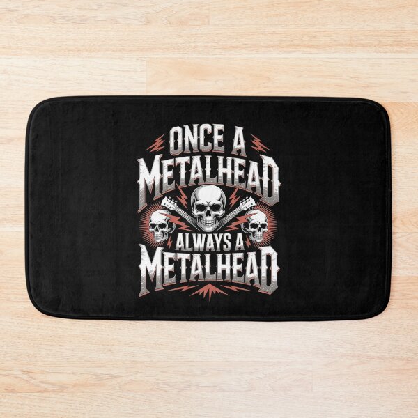 Item preview, Once a Metalhead Always a Metalhead Heavy Metal Fan Skull Gift designed and sold by Say It With Ink.