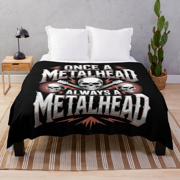 Item preview, Once a Metalhead Always a Metalhead Heavy Metal Fan Skull Gift designed and sold by Say It With Ink.
