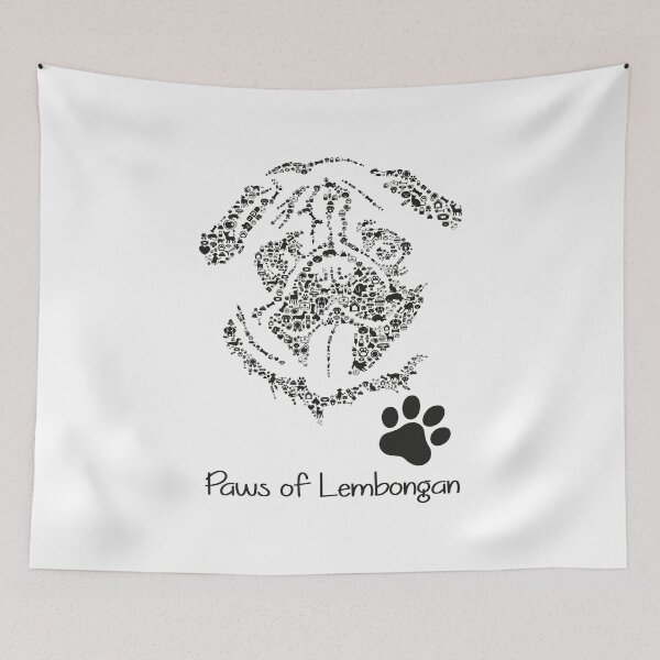 Item preview, PAWS of Lembongan - Animal Rescue Tee - Pug BK designed and sold by maroosh2026.