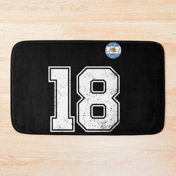 Item preview, Number 18 Argentina Flag Football Fan designed and sold by RoyesButler.