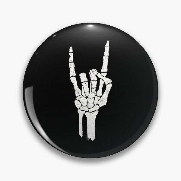 Item preview, Skeleton Hand Horns Up Heavy Metal Fan Gift for Headbangers designed and sold by Say It With Ink.