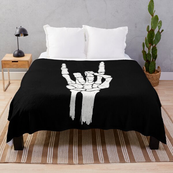 Item preview, Skeleton Hand Horns Up Heavy Metal Fan Gift for Headbangers designed and sold by Say It With Ink.