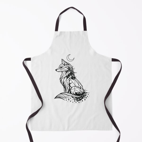 Item preview, Geometric Mythical Fox Moon Forest Spirit Art designed and sold by tineldesign.