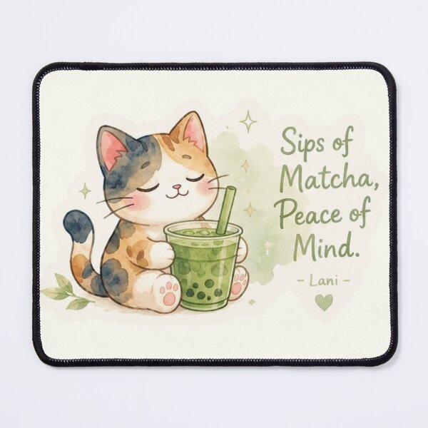 Item preview, Sip of Matcha, Peace of Mind Lani Sticker|Powered by Aloha Collection designed and sold by LaniDigitalNook.