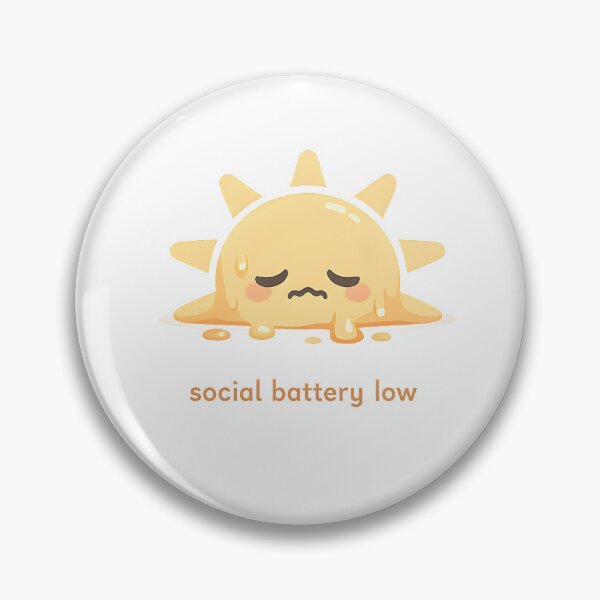Item preview, Social Battery Low Minimal Sun Design designed and sold by Naviora.