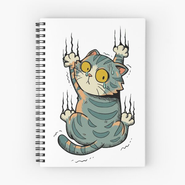 Item preview, Funny Clinging Scared Tabby Cat Scratch Marks designed and sold by Vermanartist.