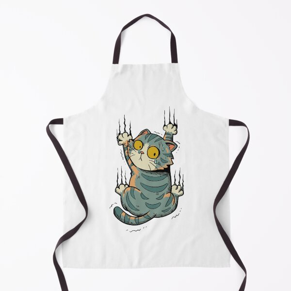 Item preview, Funny Clinging Scared Tabby Cat Scratch Marks designed and sold by Vermanartist.