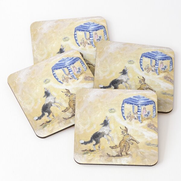 Artikelvorschau, Hunde spielen am Strand entworfen und verkauft von Liz HL Art Shop.