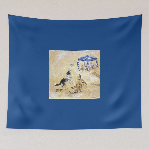 Item preview, Dogs Playing at the beach designed and sold by Liz HL Art Shop.