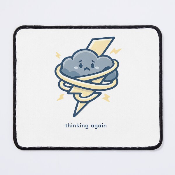 Item preview, Thinking Again Minimal Thunder Cloud Design designed and sold by Naviora.