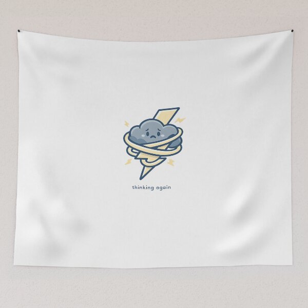 Item preview, Thinking Again Minimal Thunder Cloud Design designed and sold by Naviora.