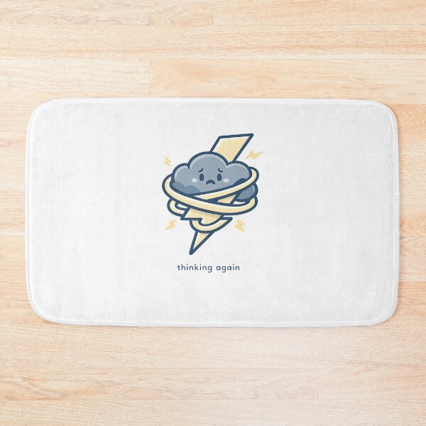 Item preview, Thinking Again Minimal Thunder Cloud Design designed and sold by Naviora.