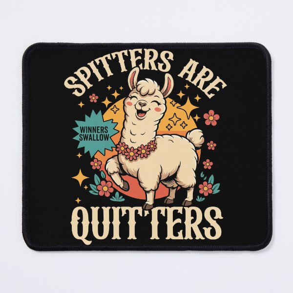 Item preview, Funny Sarcastic Llama Spitters Are Quitters Retro designed and sold by Vermanartist.