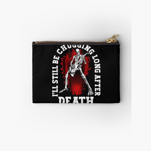 Item preview, I'll Still Be Chugging After Death Funny Heavy Metal Skeleton Gift designed and sold by Say It With Ink.