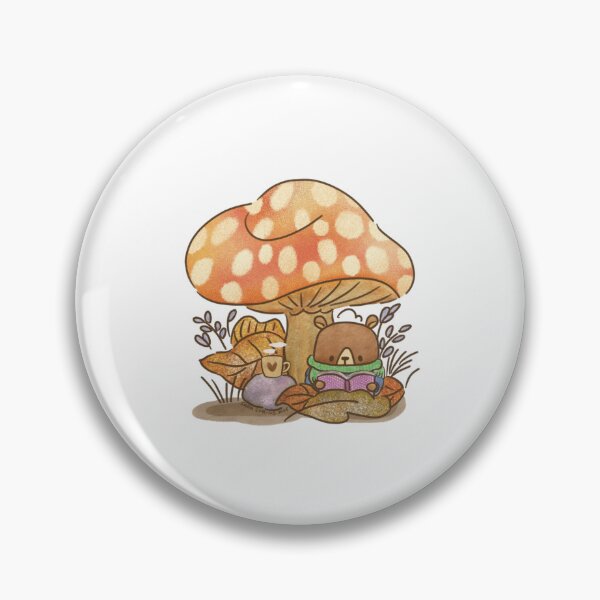 Item preview, My Cozy Place Mushroom Reading Bear Graphic designed and sold by SaraspringDes.