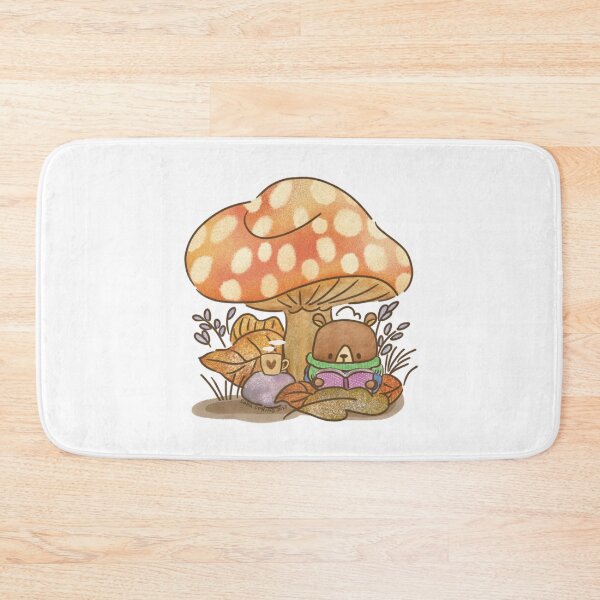 Item preview, My Cozy Place Mushroom Reading Bear Graphic designed and sold by SaraspringDes.