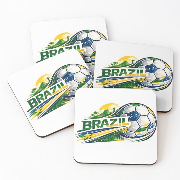 Item preview, Brazil Football Sticker for Fans Who Feel the Energy of the Game | Minimal Soccer Design designed and sold by shlepyart.