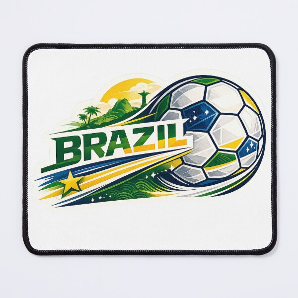 Item preview, Brazil Football Sticker for Fans Who Feel the Energy of the Game | Minimal Soccer Design designed and sold by shlepyart.