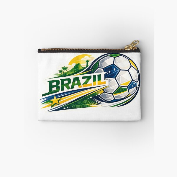 Item preview, Brazil Football Sticker for Fans Who Feel the Energy of the Game | Minimal Soccer Design designed and sold by shlepyart.